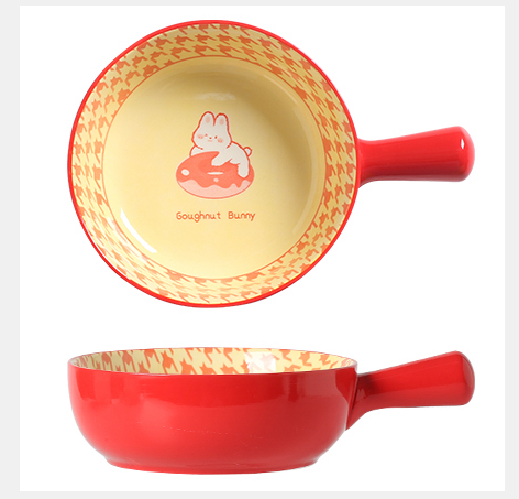 [56] Thố Sứ 8inch Có Tay Cầm Hình Thú PLUS (ngẫu nhiên)