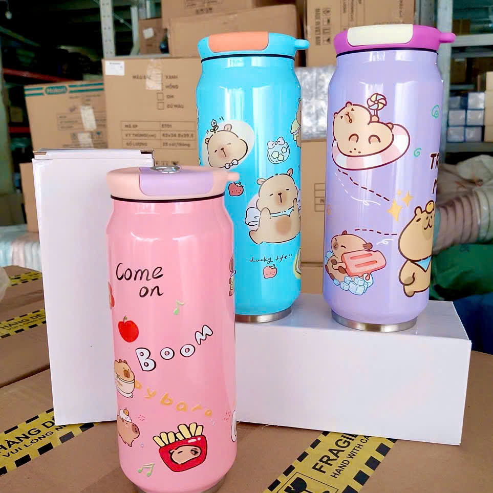 [60] Bình Giữ Nhiệt Capybara Dạng LON 500ml