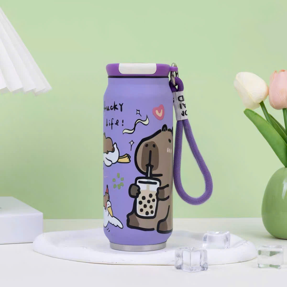 [60] Bình Giữ Nhiệt Capybara Dạng LON 500ml
