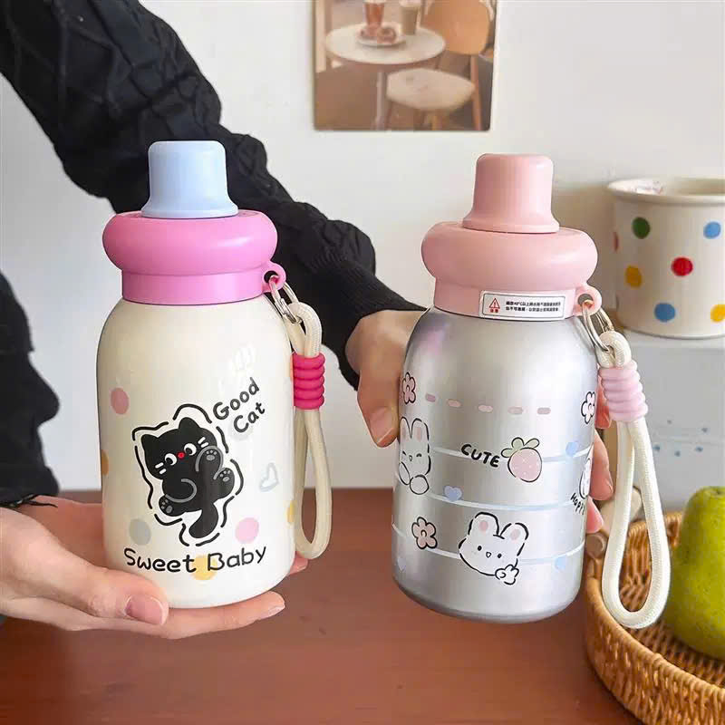 [60] Bình Giữ Nhiệt HOẠT HÌNH Có Dây Xách 400ml