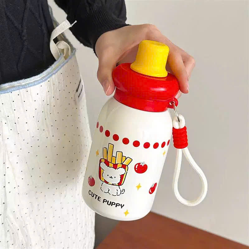 [60] Bình Giữ Nhiệt HOẠT HÌNH Có Dây Xách 400ml