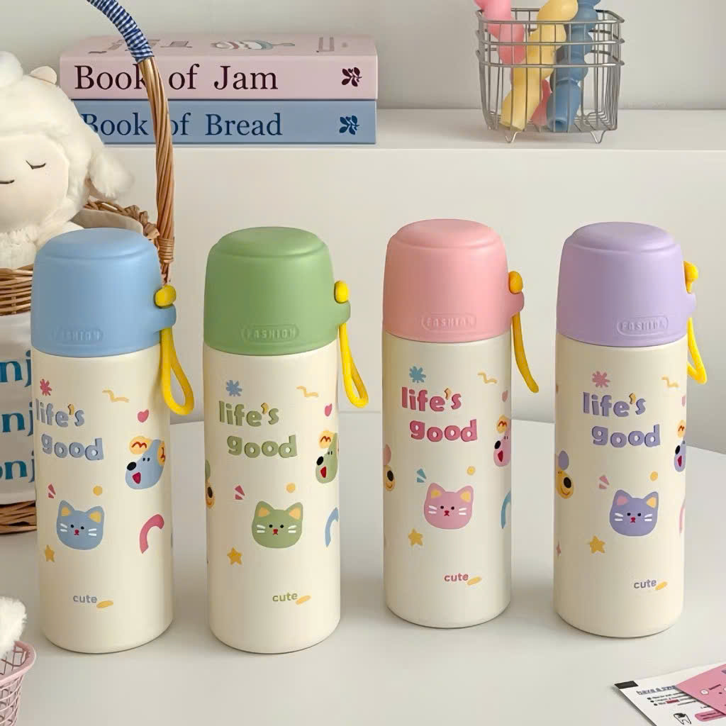 [60] Bình Giữ Nhiệt Dễ Thương Có Quai Xách FASHION