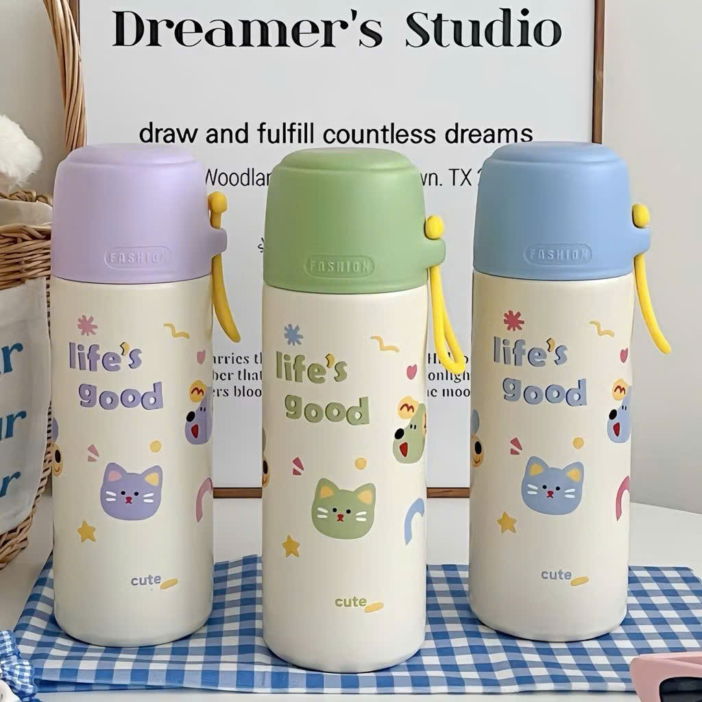 [60] Bình Giữ Nhiệt Dễ Thương Có Quai Xách FASHION