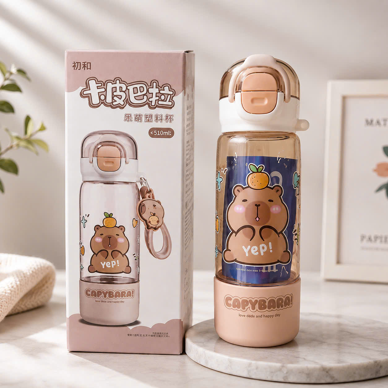 [60] Bình Nước Nhựa CAPYBARA 510ml No.2529