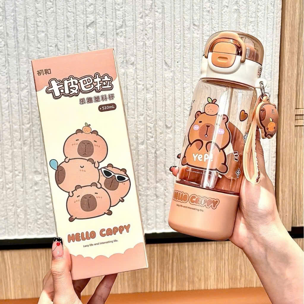 [60] Bình Nước Nhựa CAPYBARA 510ml No.2529