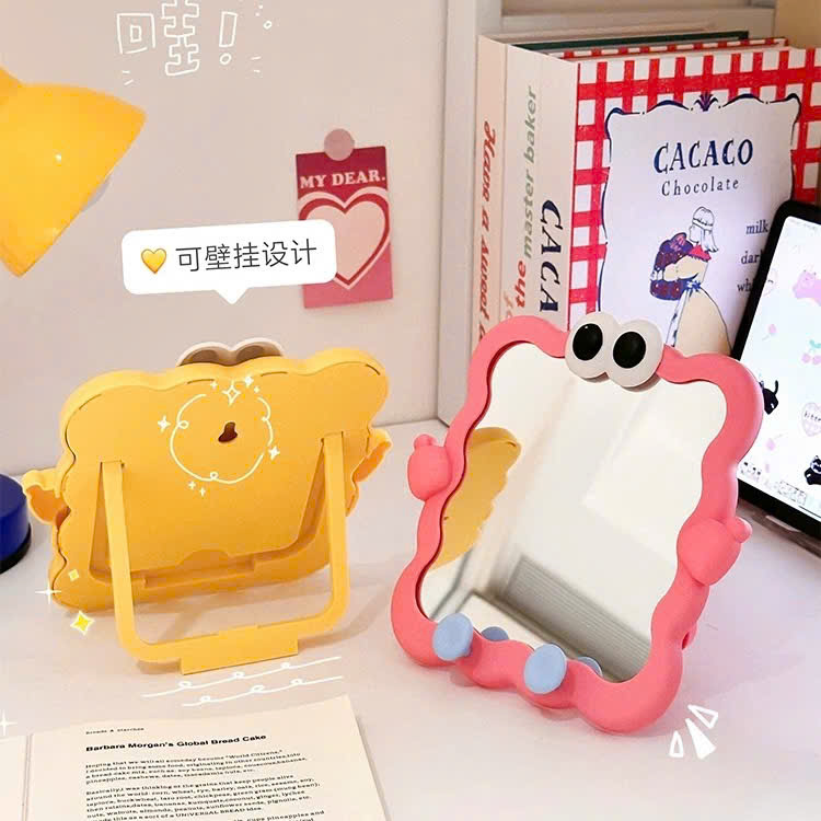 [60] Gương Để Bàn Có Kê Điện Thoại Viền ĐÔI MẮT