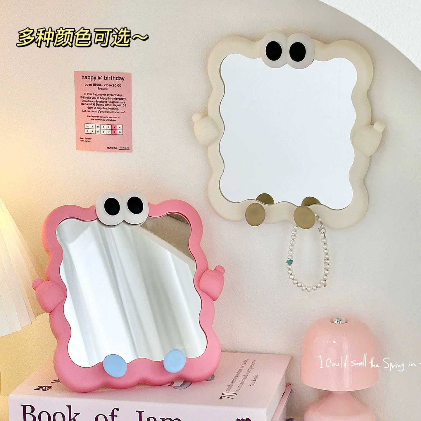 [60] Gương Để Bàn Có Kê Điện Thoại Viền ĐÔI MẮT