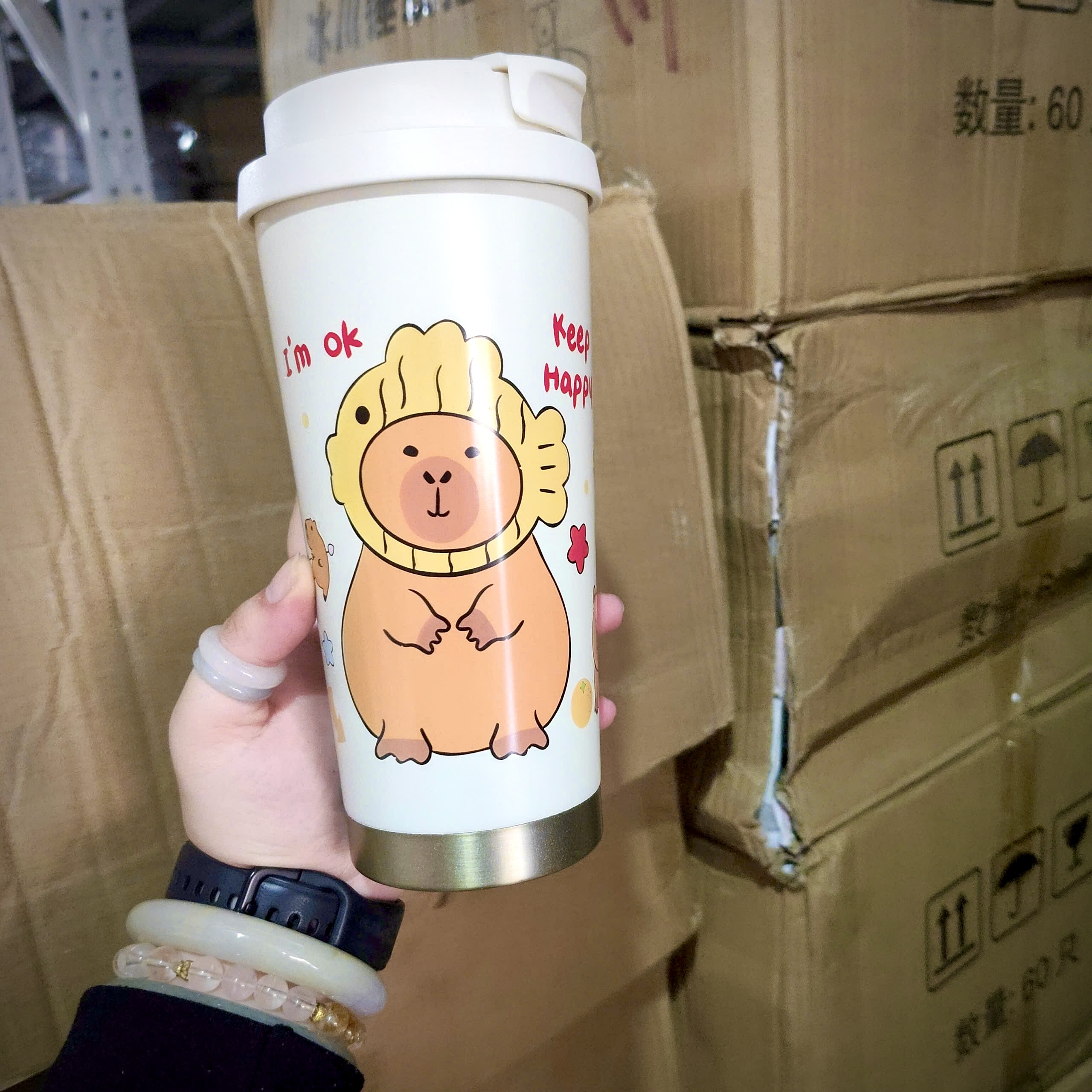 [60] Ly Giữ Nhiệt CAPYBARA 500ml 046