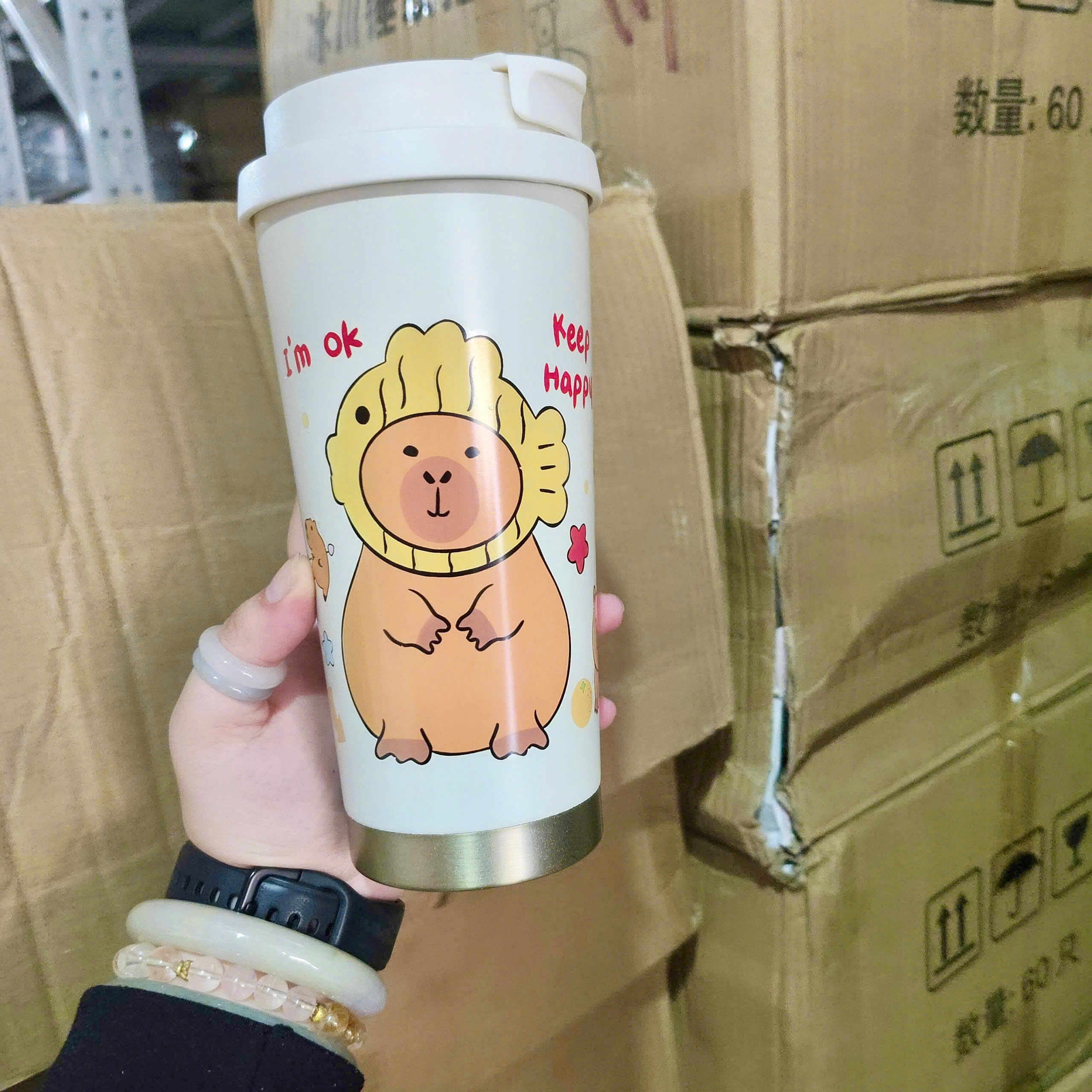 [60] Ly Giữ Nhiệt CAPYBARA 500ml 046