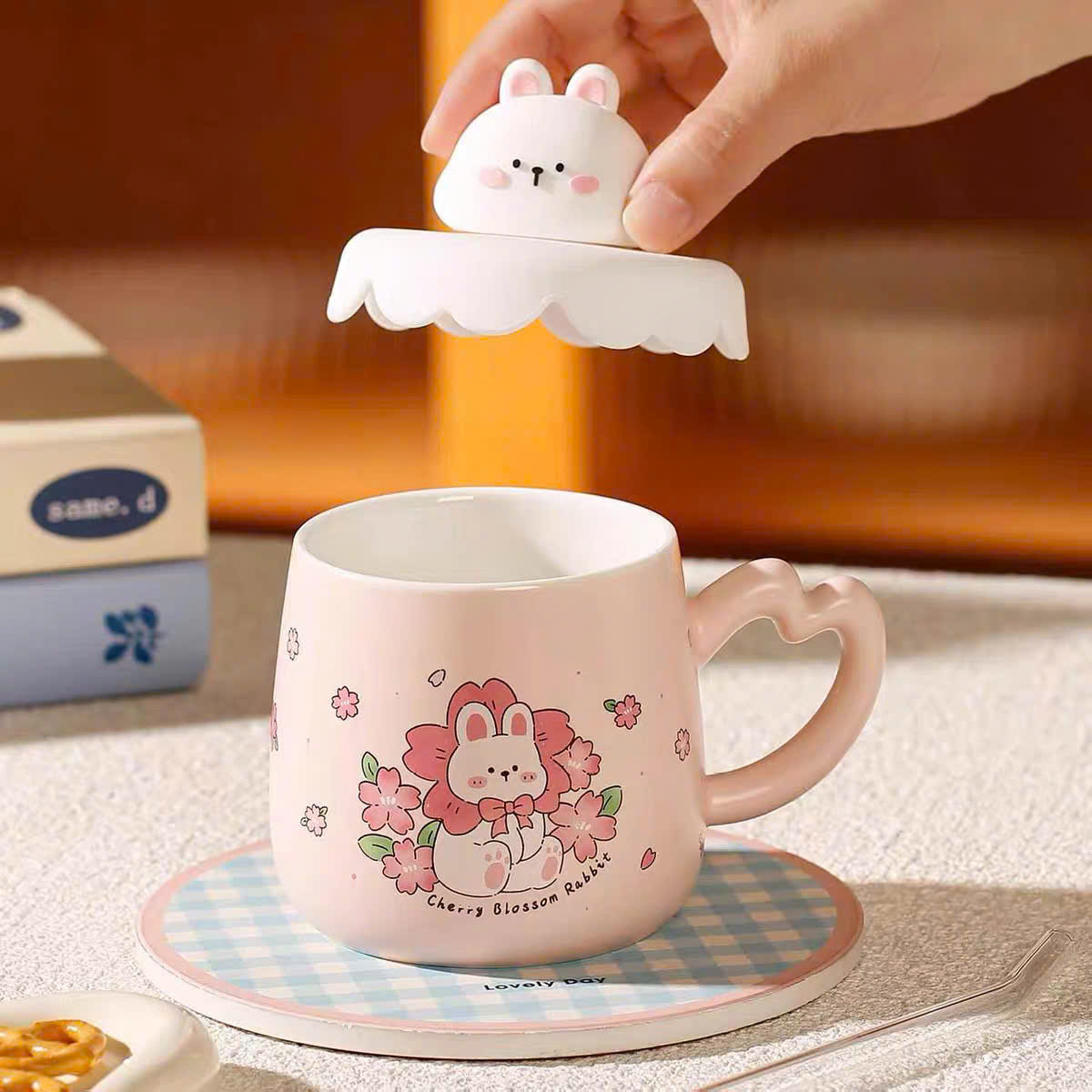 [60] Ly Sứ Có Nắp Charm GẤU Có Hộp (V+)