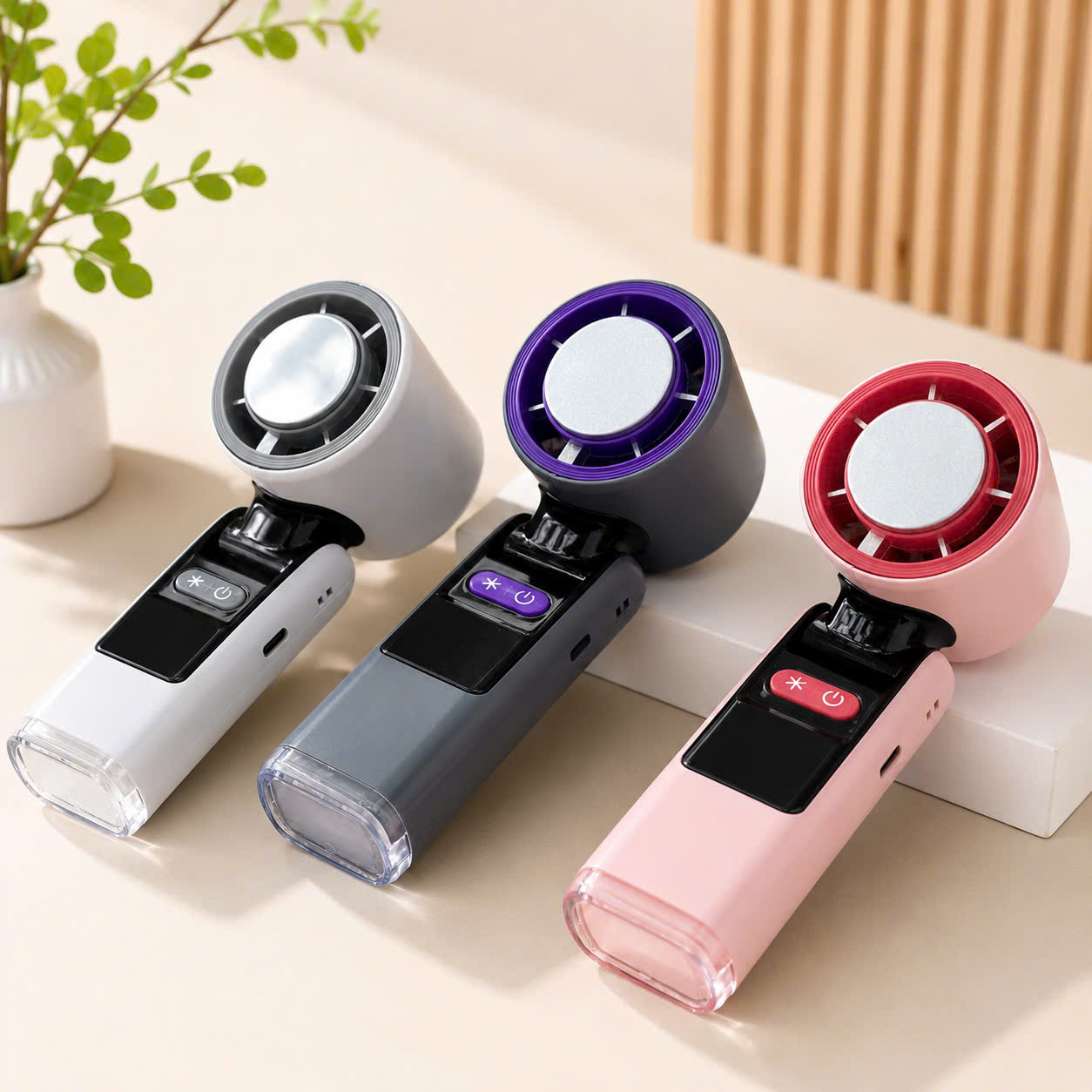 [60] Quạt Tích Điện Cầm Tay Sò Lạnh GẬP K801