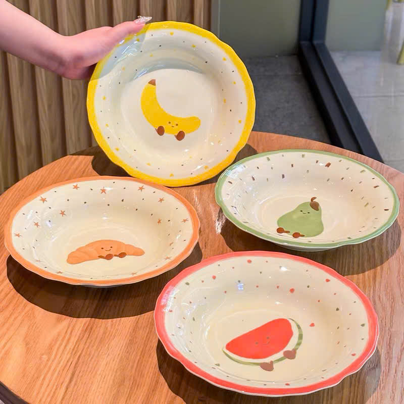 [64] Dĩa Sứ Trái Cây 3D 8inch (V+)