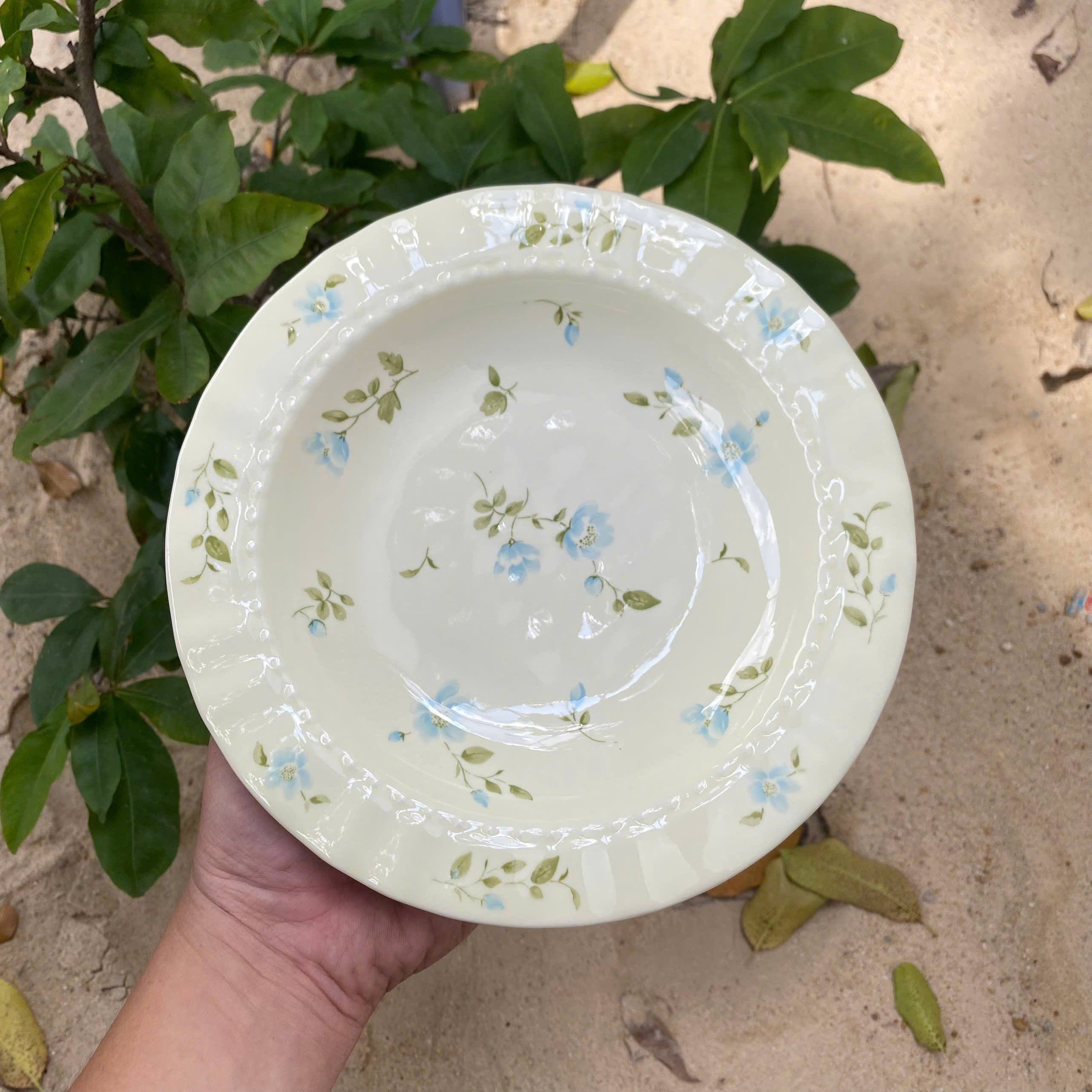 [70] Dĩa Sứ Tròn Mix Ngẫu Nhiên 8.5inch (V+)
