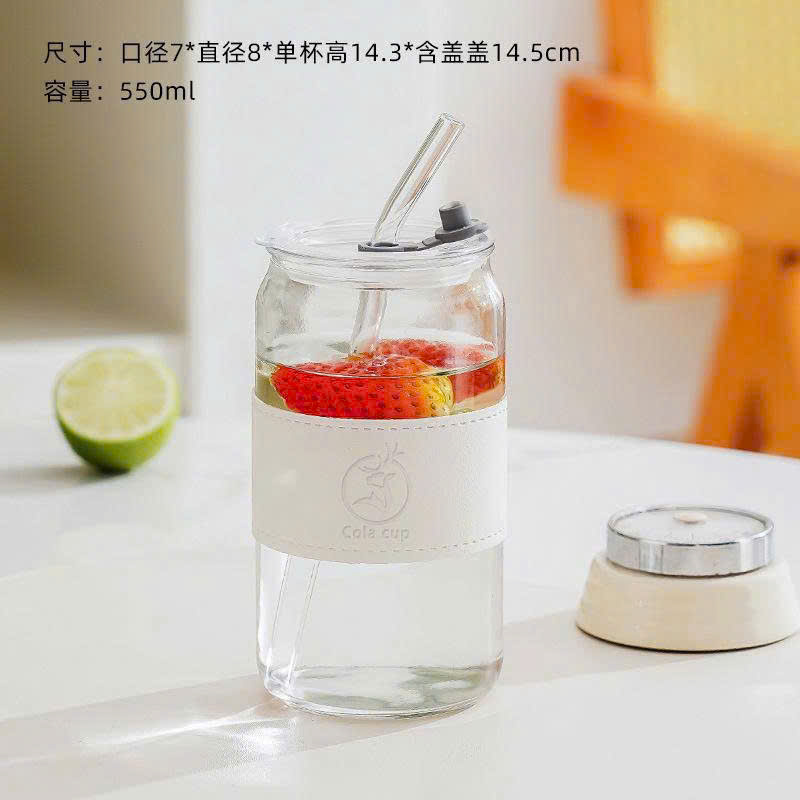 [70] Ly Thủy Tinh Hình Trụ Có Nắp 500ml (V)