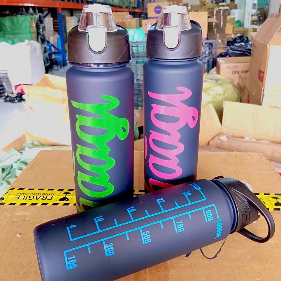 [80] Bình Nhựa Thể Thao ĐEN BAAGI 1000ml 043