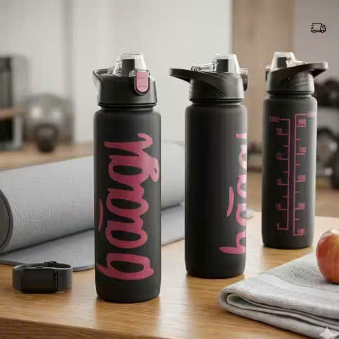 [80] Bình Nhựa Thể Thao ĐEN BAAGI 1000ml 043