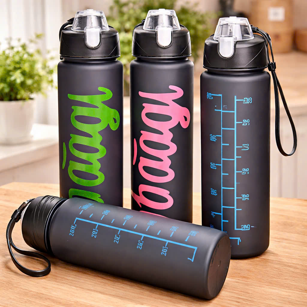 [80] Bình Nhựa Thể Thao ĐEN BAAGI 1000ml 043