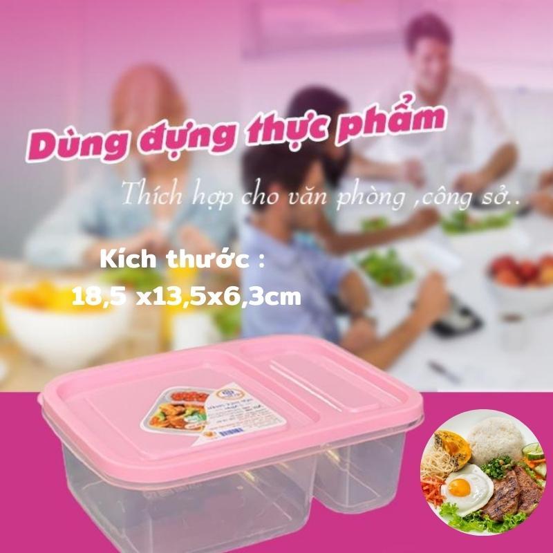 [50] Hộp Thực Phẩm 2 Ngăn Nông 6485