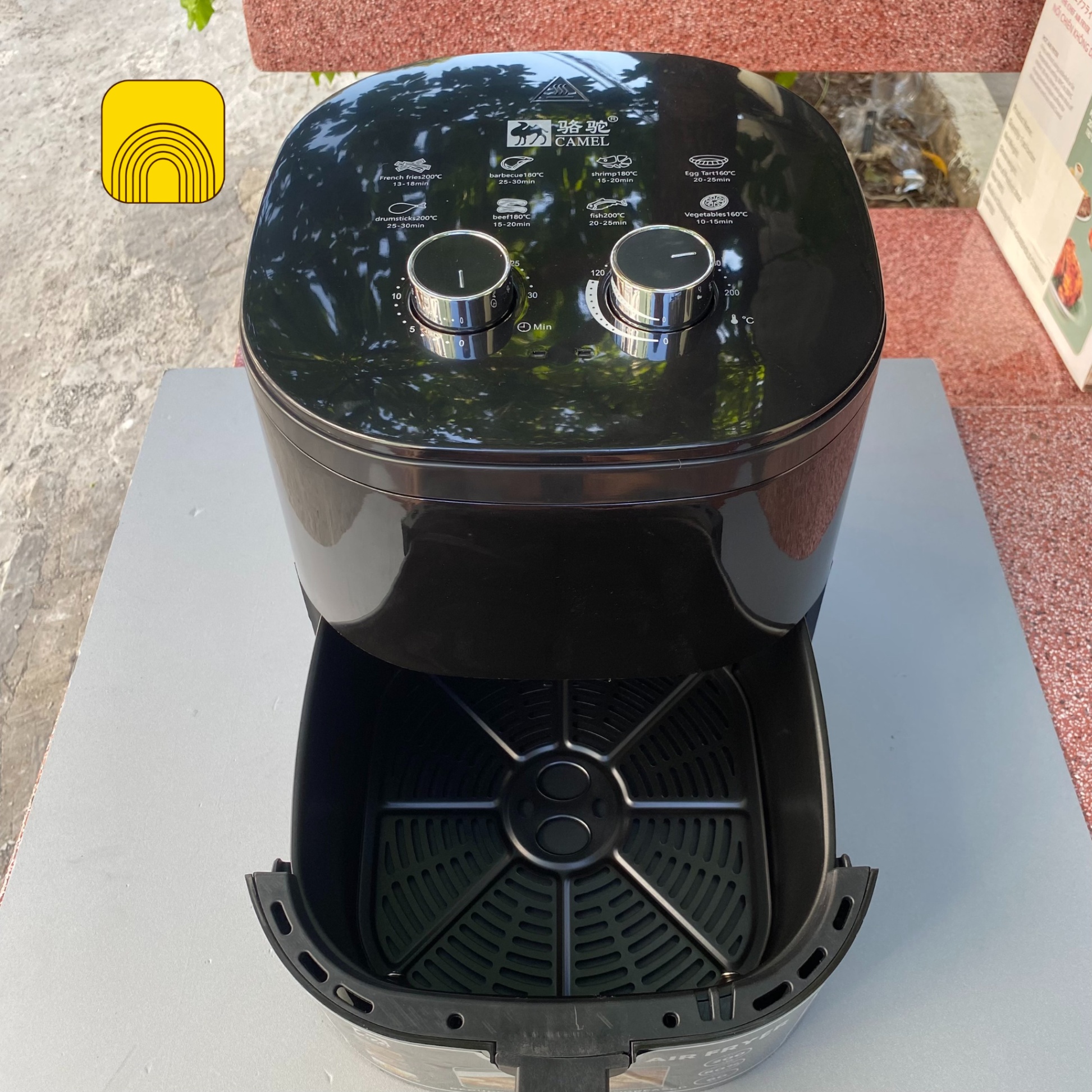 Nồi Chiên Không Dầu CAMEL 12L nắp ngang