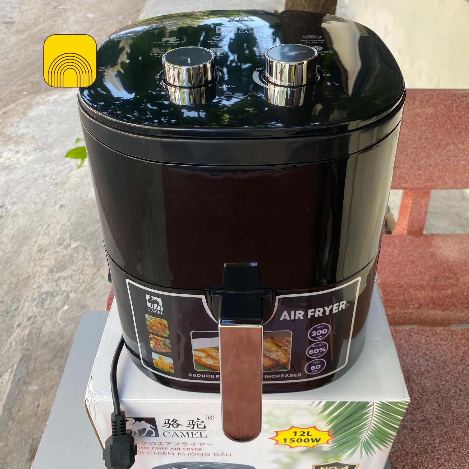 Nồi Chiên Không Dầu CAMEL 12L nắp ngang 