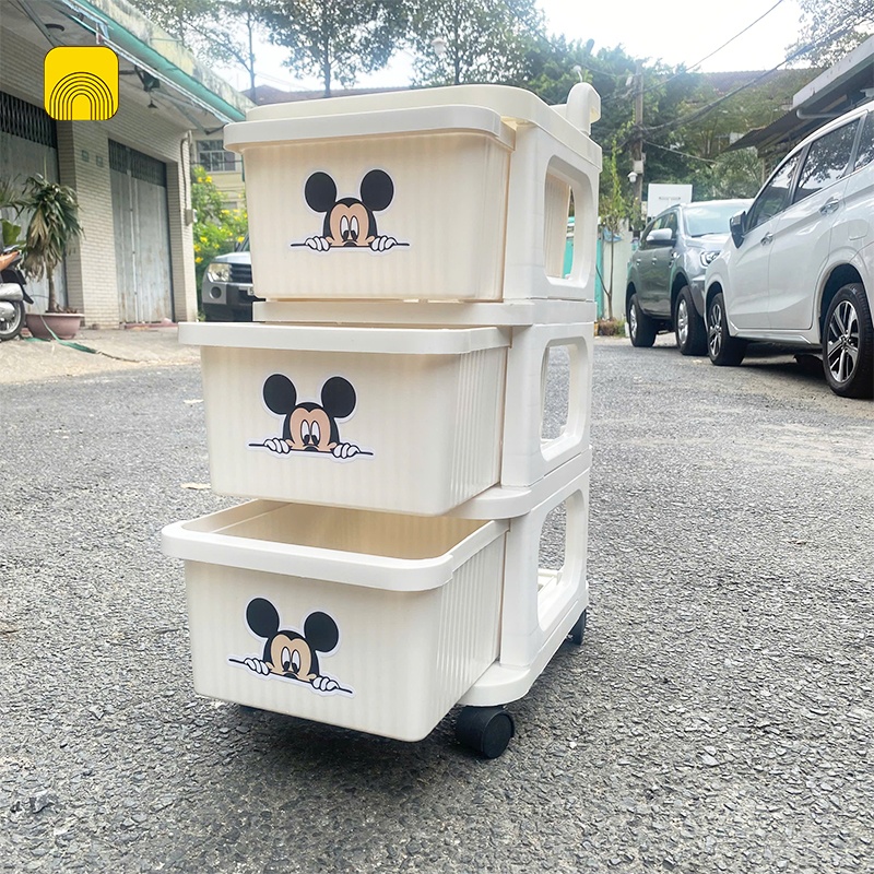 [1] Kệ nhựa Mickey 3 tầng