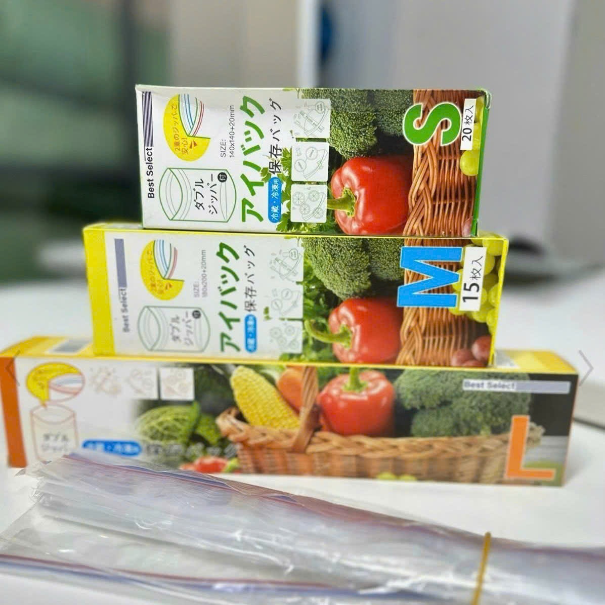 Set 3 túi Zip đựng thực phẩm trong suốt cao cấp, giá tốt