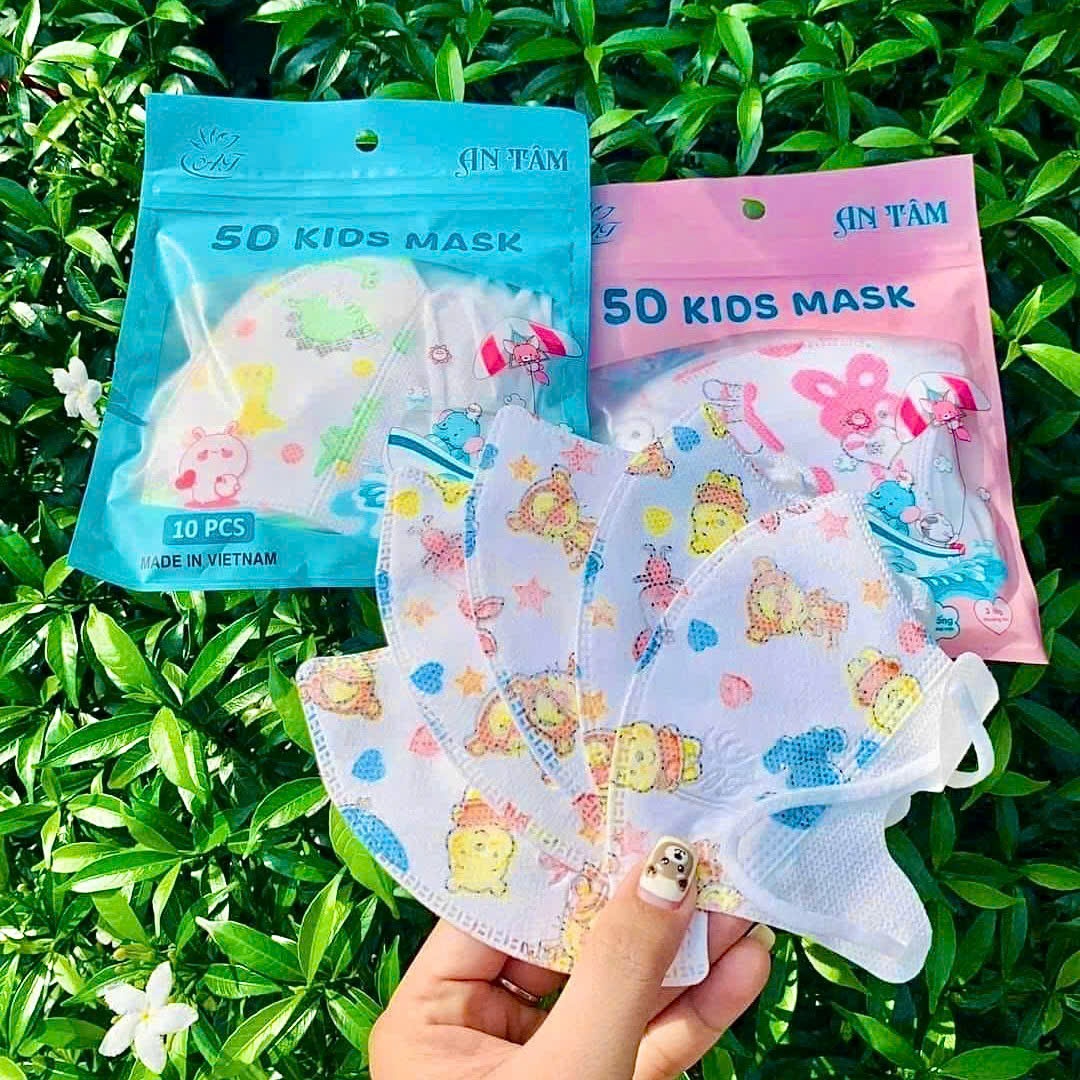 [-] Hộp 100c Khẩu Trang 5D Trẻ Em An Tâm