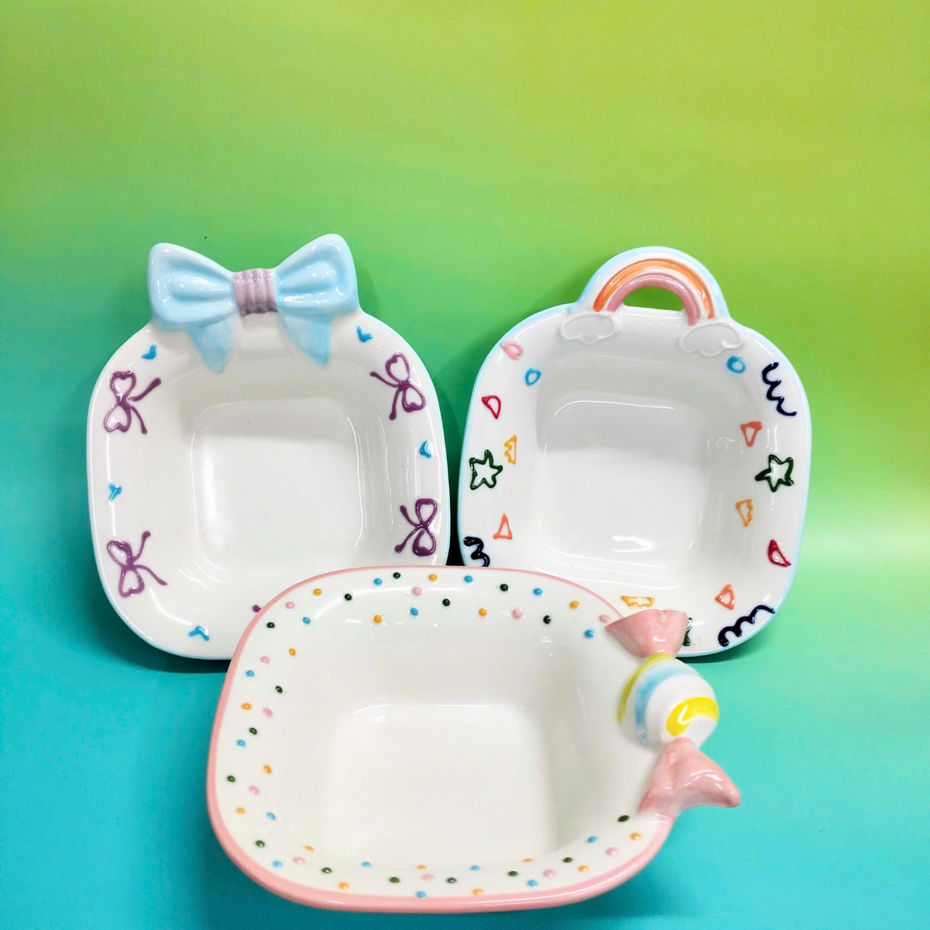 [60] Dĩa sứ vuông có quai 7.5 inch