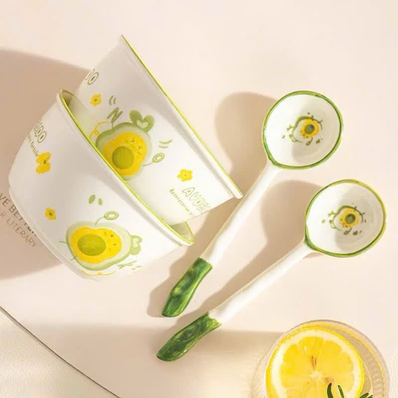 [40] Set 2 chén sứ Trái bơ
