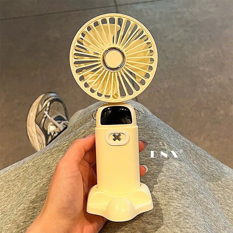 Quạt tích điện mini có đế kê điện thoại giá rẻ, bền đẹp