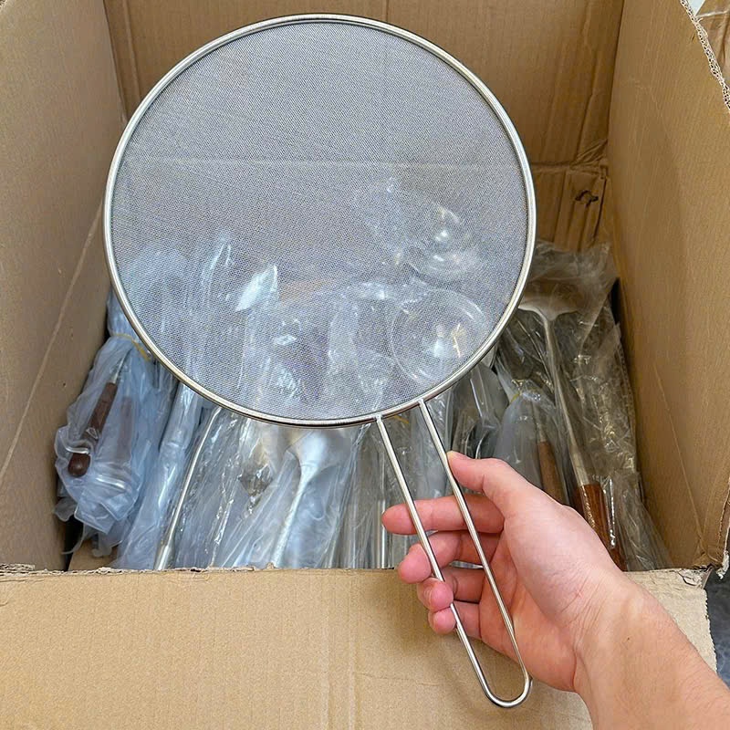 Đậy chảo Inox 29cm dạng tròn chống bắn dầu mỡ