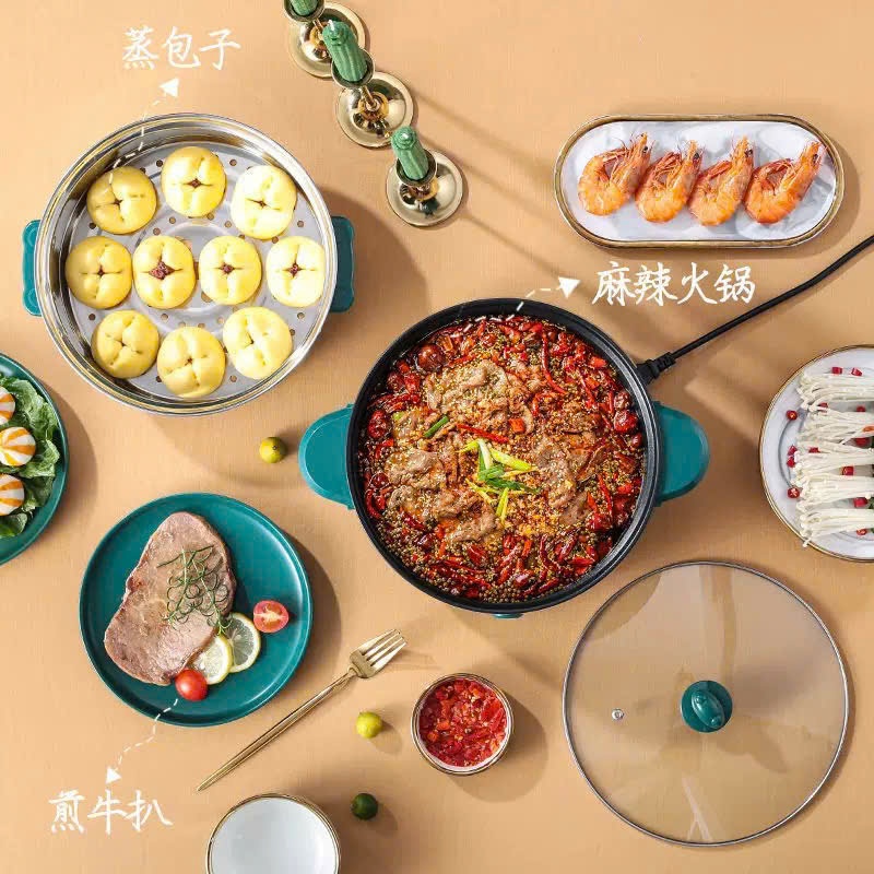 [20] Nồi Lẩu Điện JN-28cm (Nút Cơ)