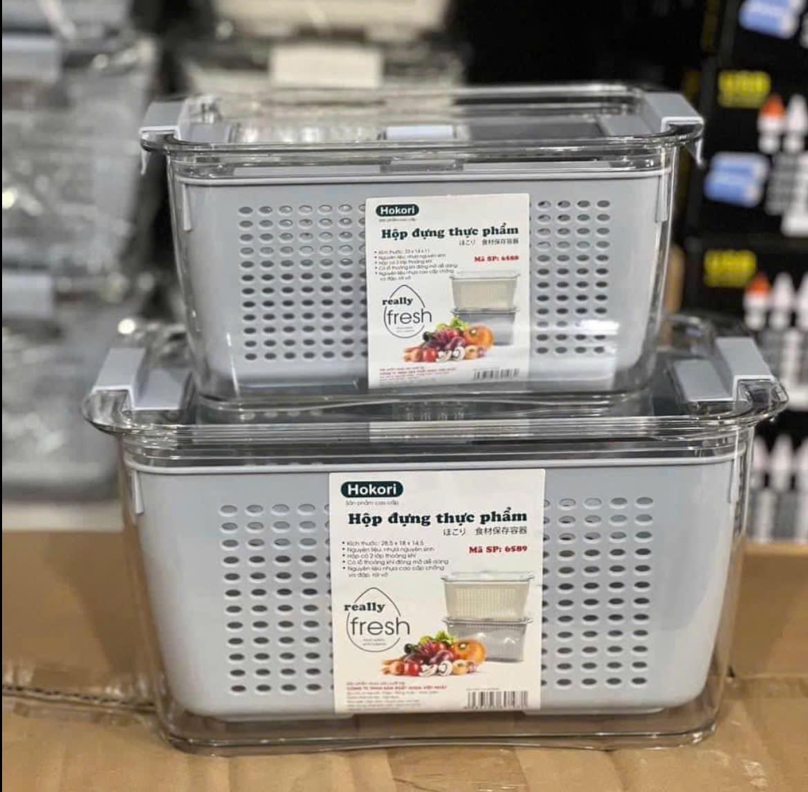 [12] Bộ 2 Hộp Đựng Thực Phẩm 6588-6589