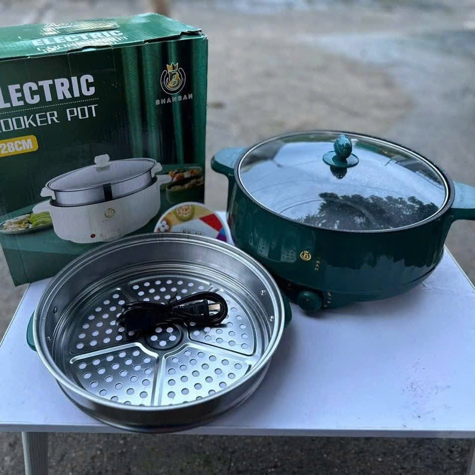 [20] Nồi Lẩu Điện JN-28cm (Nút Cơ)