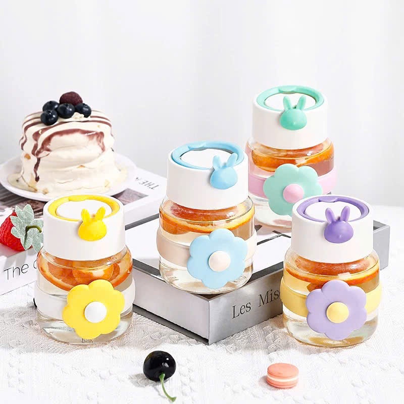 [105] Bình nước thuỷ tinh đai hoa 300ml