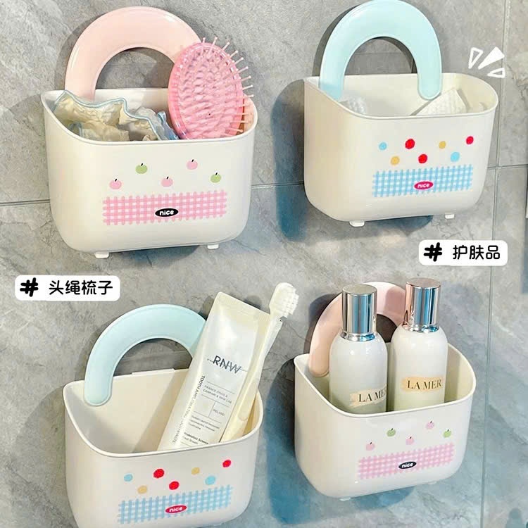 [80] Giỏ đựng đồ treo tuờng chấm bi