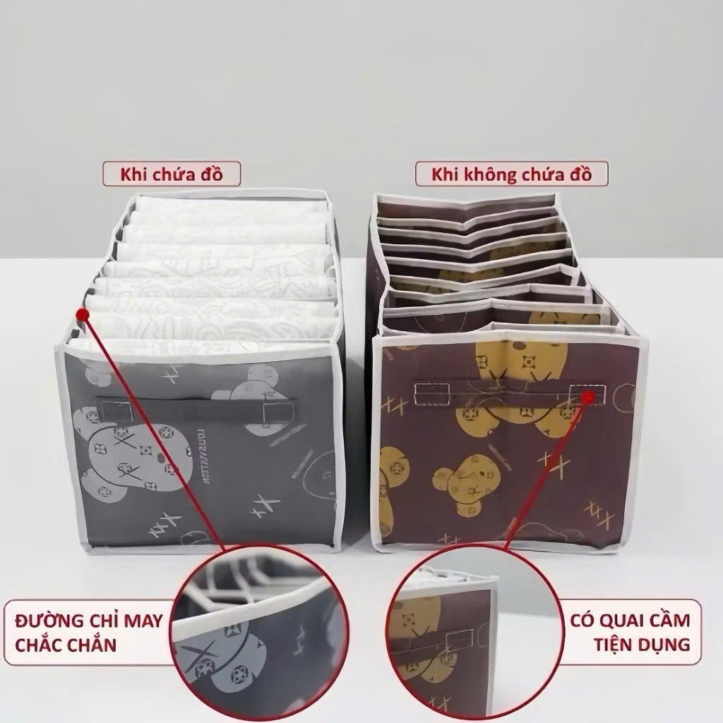[369] Hộp Đựng Quần Áo 7 Ngăn