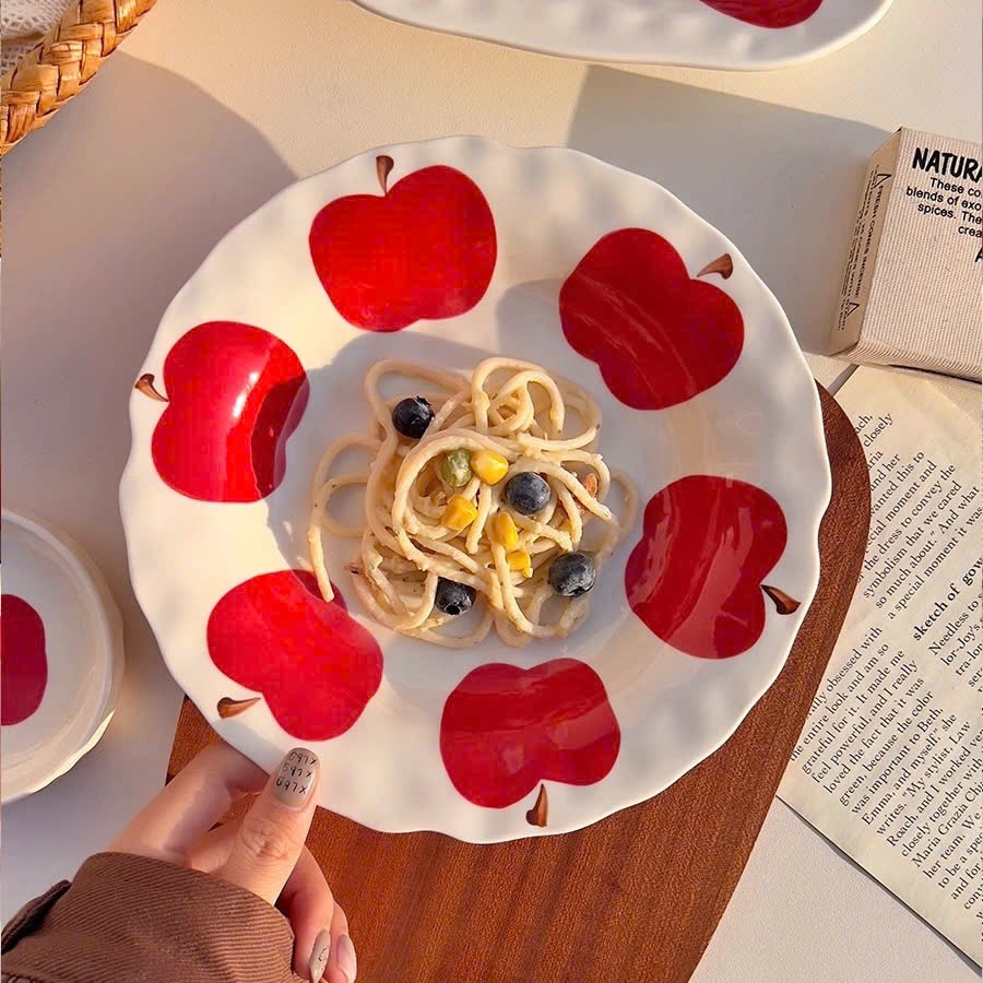 [40] Dĩa Sứ Tròn 8inch 3D