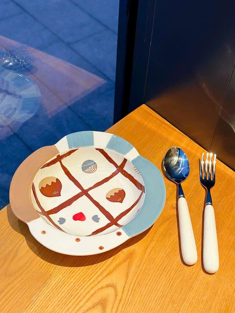 [40] Dĩa Sứ Tròn 8inch 3D