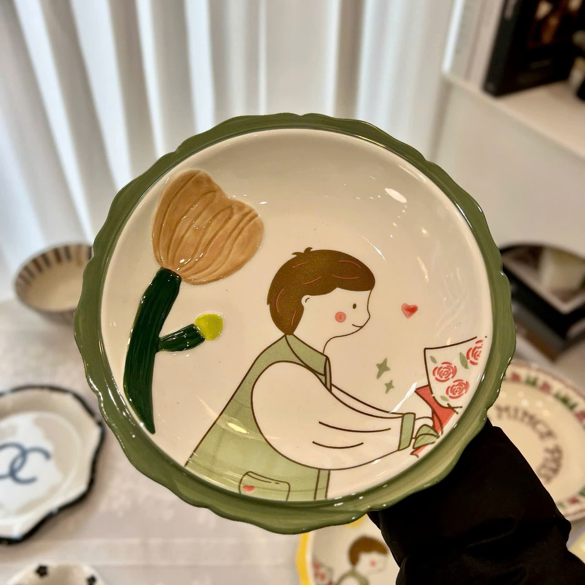 [40] Dĩa Sứ Tròn 8inch 3D