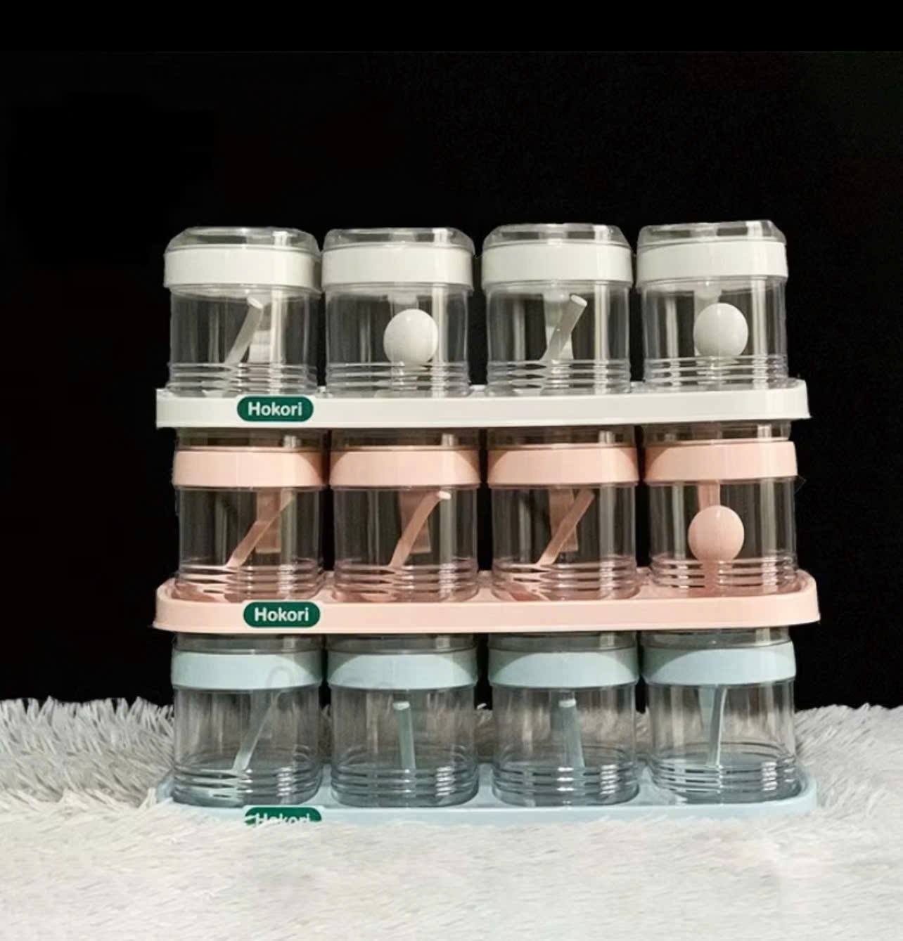 [20] Bộ 4 Hũ Gia Vị Hokori 2937