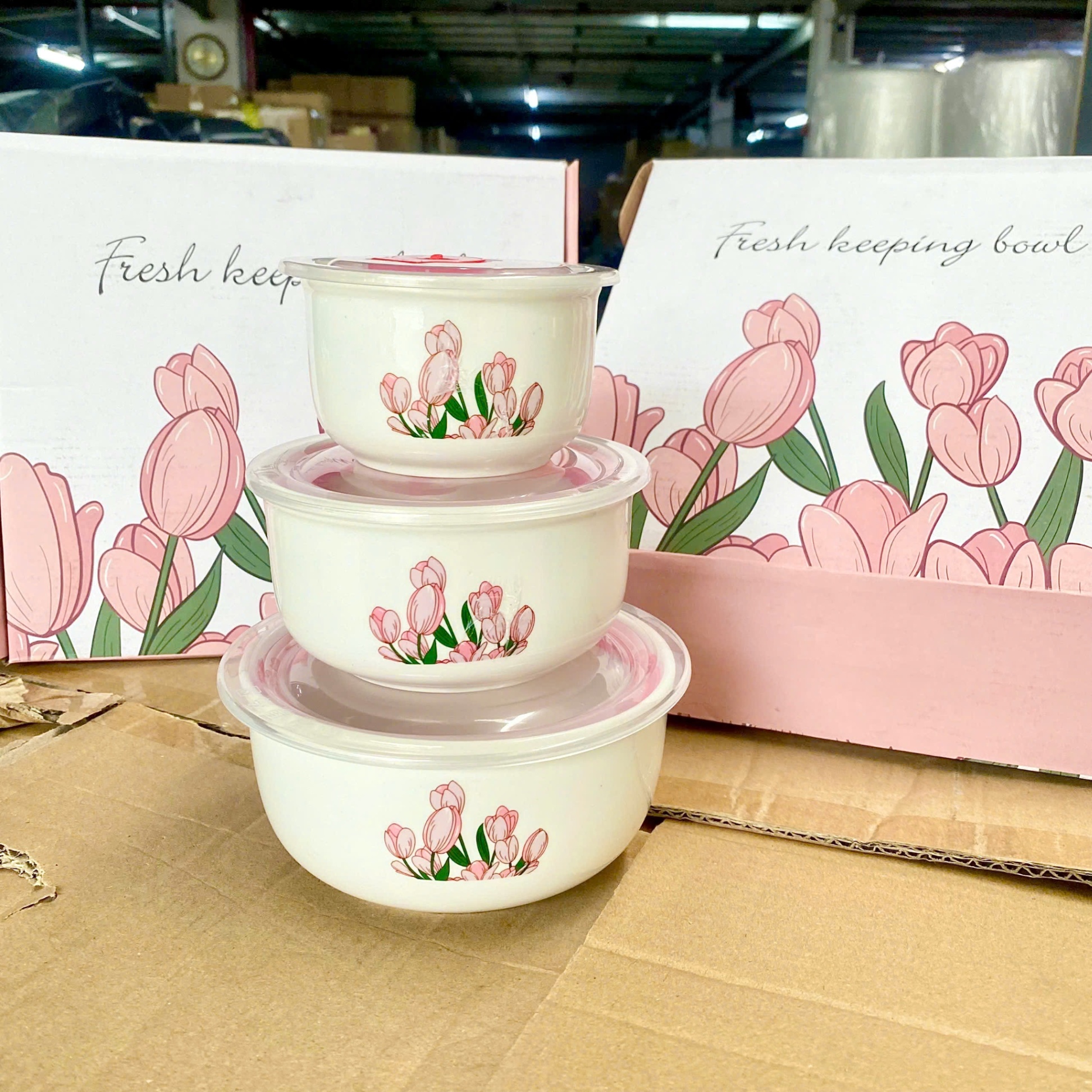 [20] Set 3 Chén Sứ Hoa Tulip