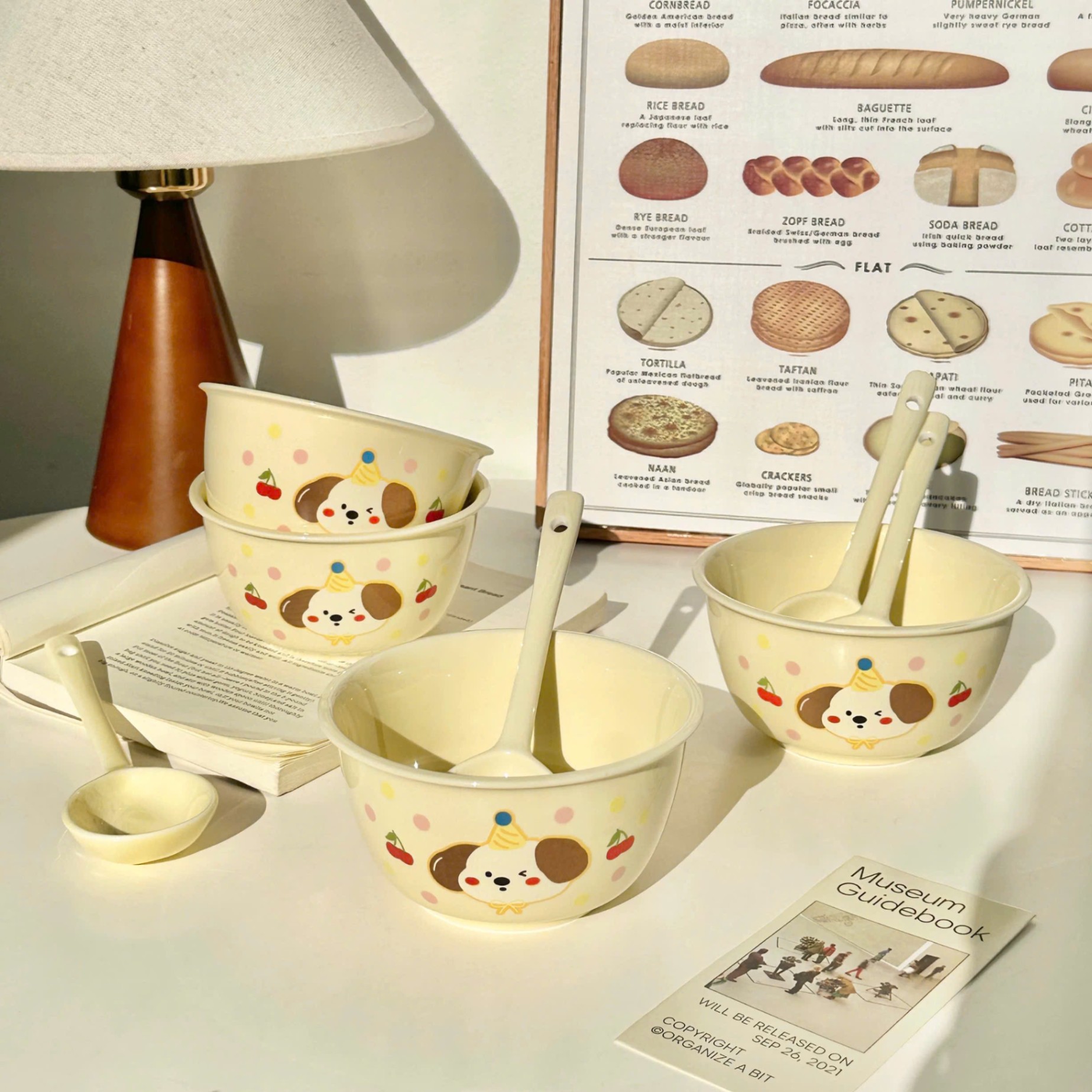 [40] Set 2 chén sứ Cún cherry