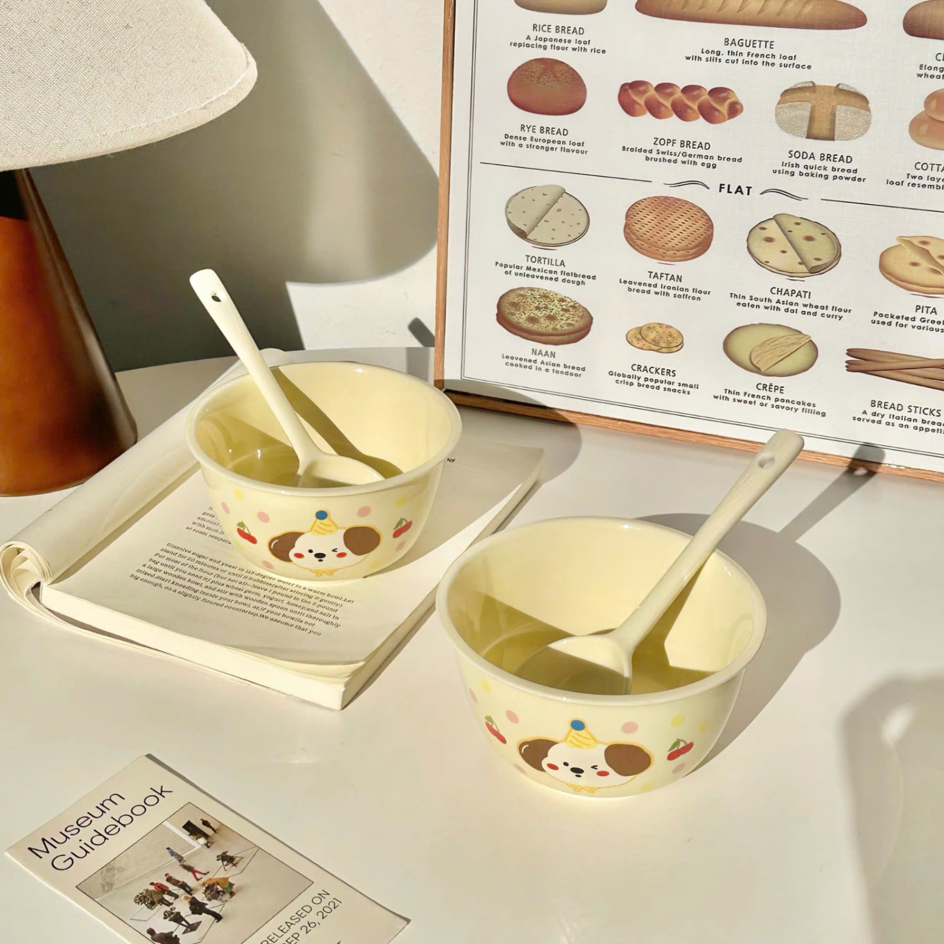 [40] Set 2 chén sứ Cún cherry