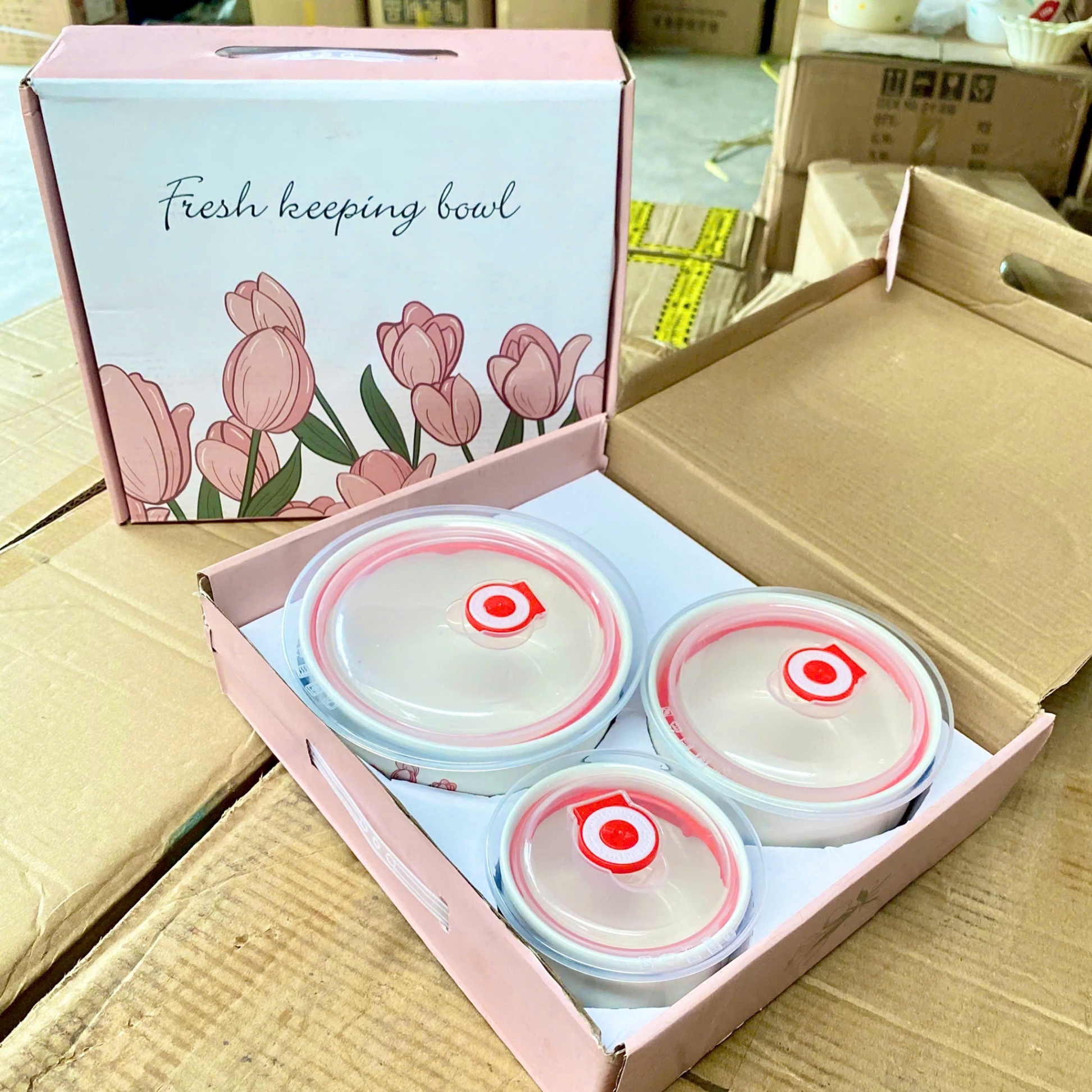 [20] Set 3 Chén Sứ Hoa Tulip