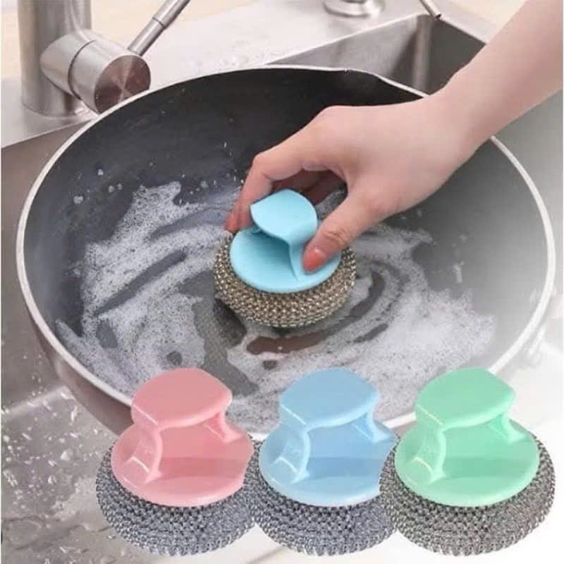 [700] Miếng Cọ Xoong Nồi Có Cán Cầm