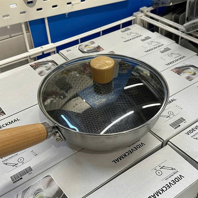 [60] Chảo Tổ Ong 20cm Cán Gỗ