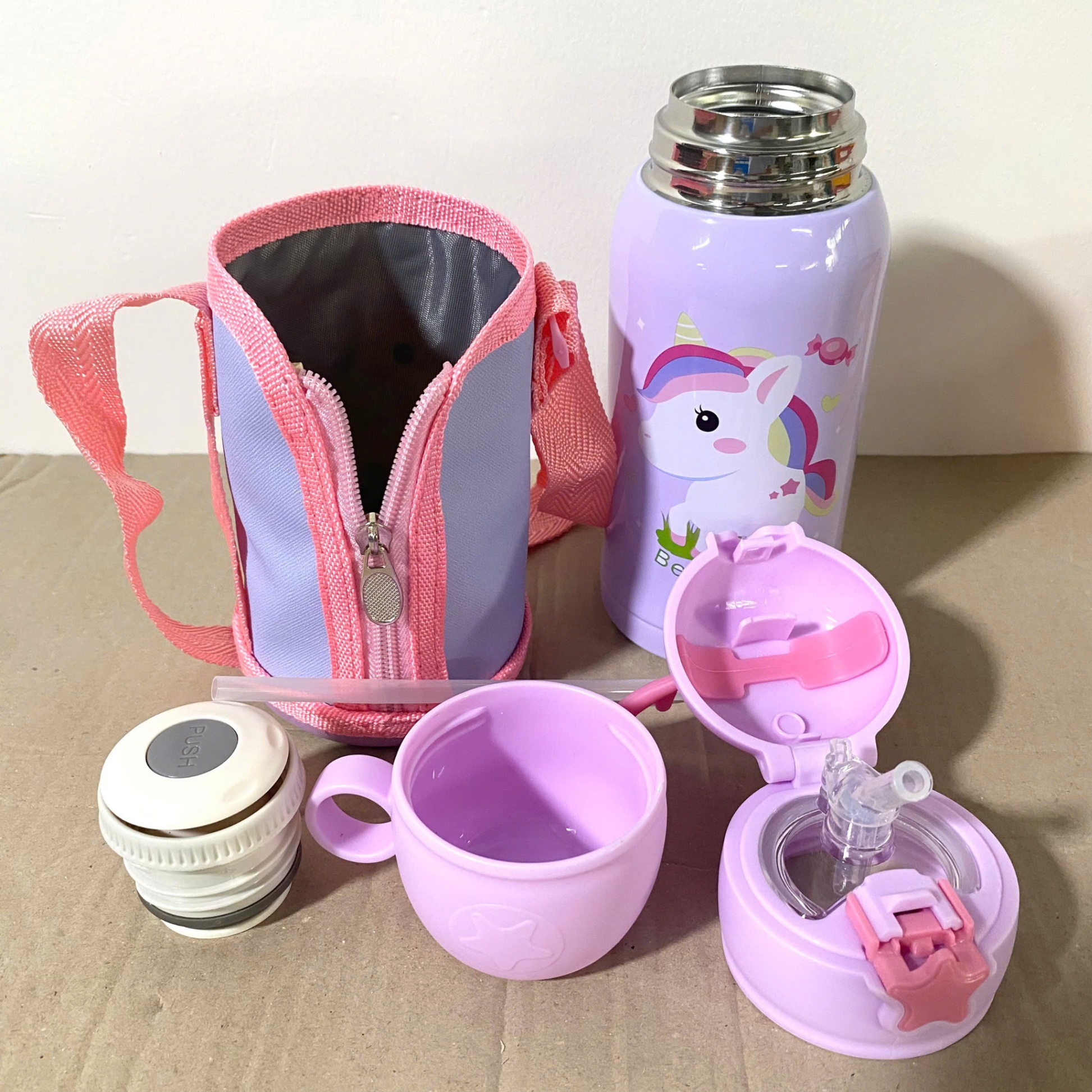 [40] Bình giữ nhiệt sừng hươu 600ml kèm túi đựng