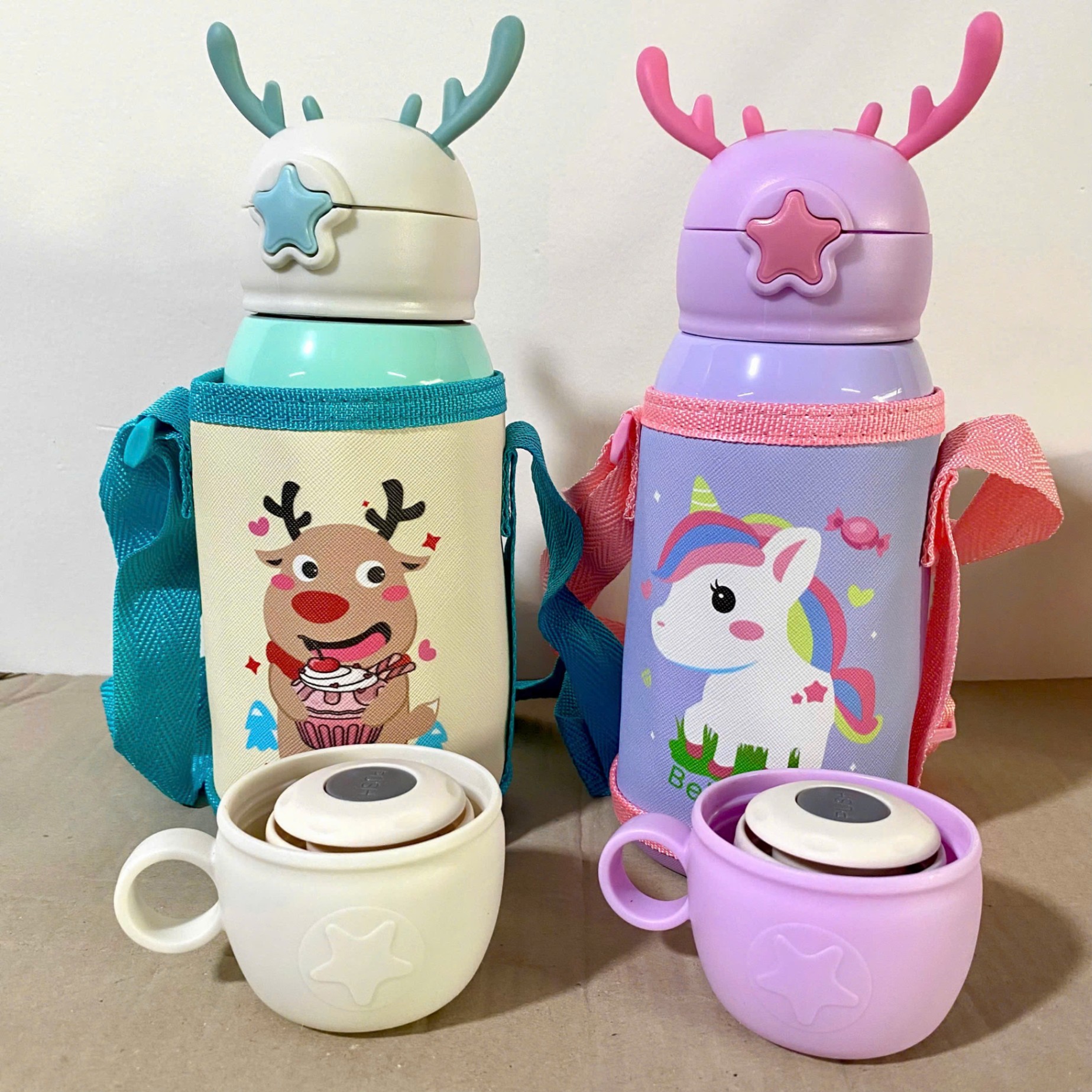 [40] Bình giữ nhiệt sừng hươu 600ml kèm túi đựng