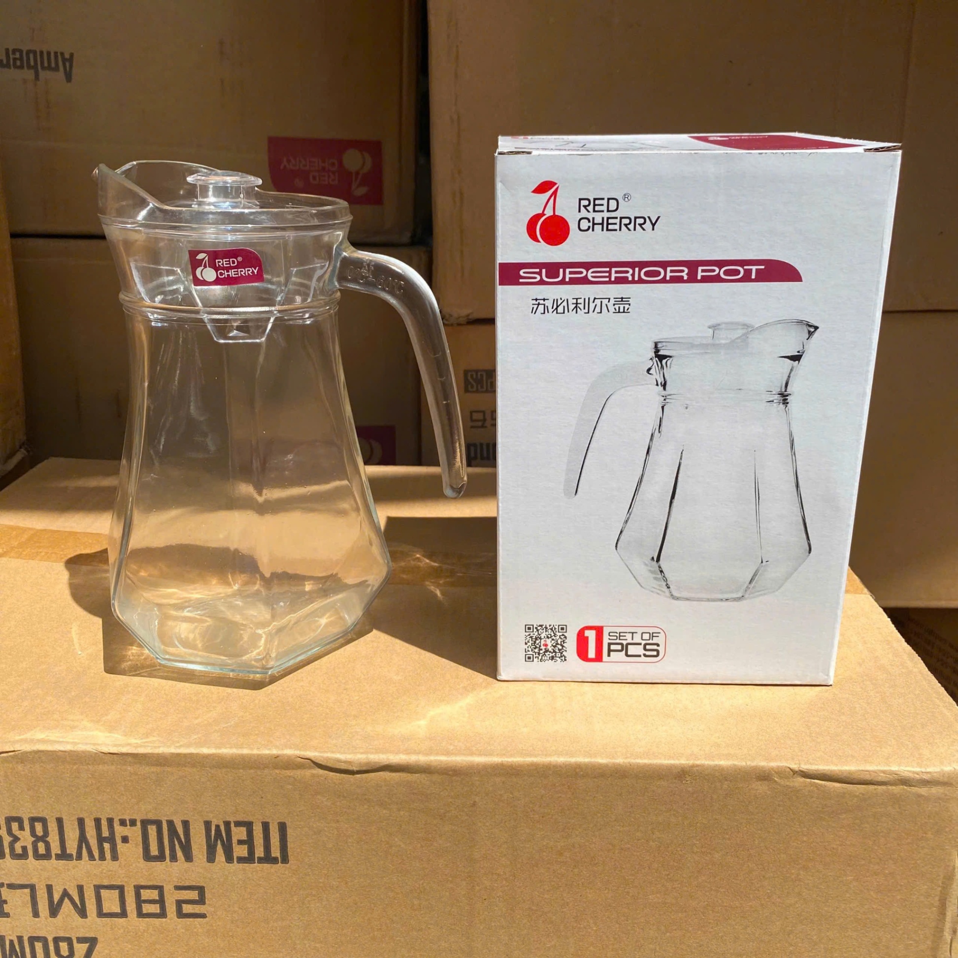 [12] Bình nước thuỷ tinh LJH 1.3L